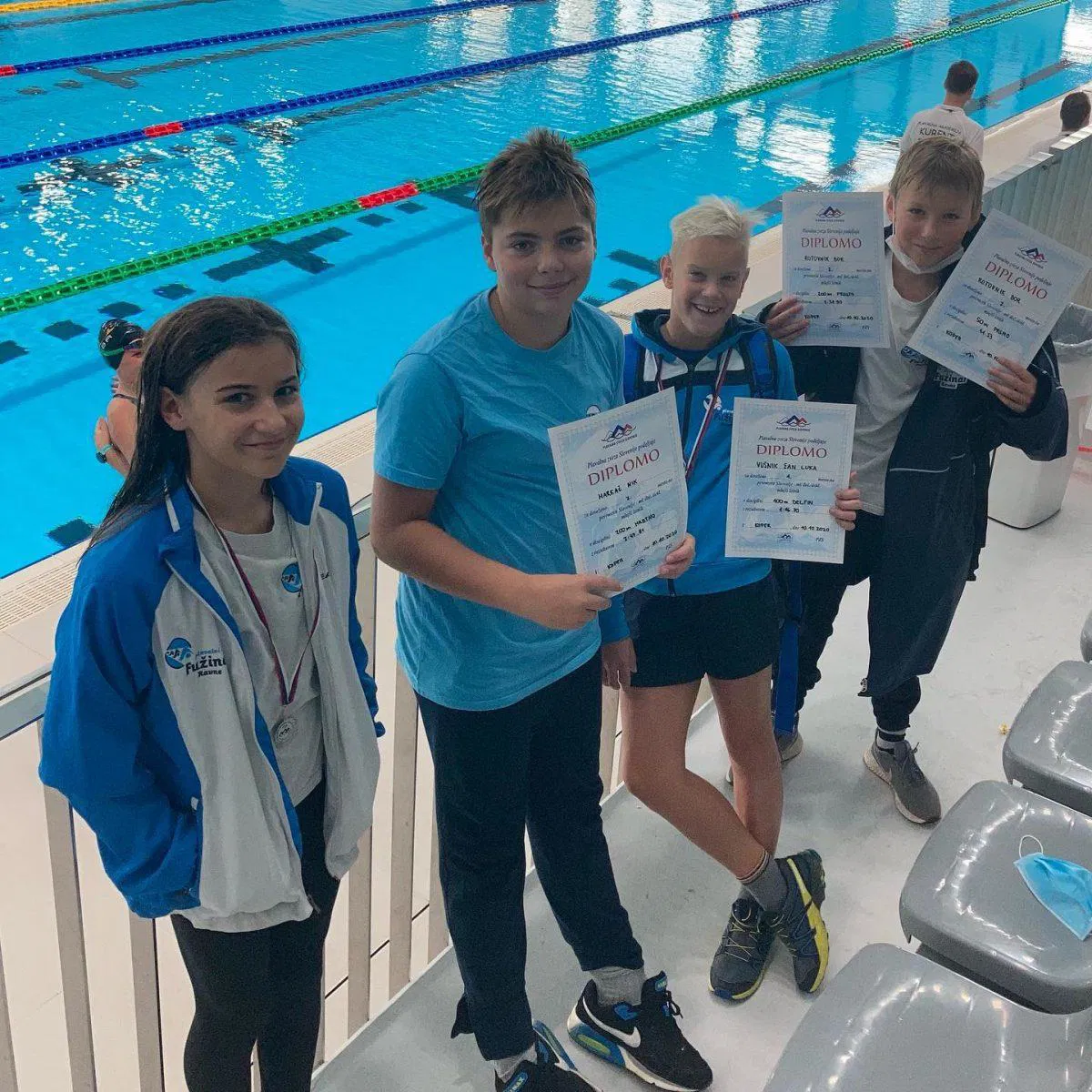 Drugi dan državnega prvenstva za Fužinarjeve plavalce ponovno z odličji in priznanji