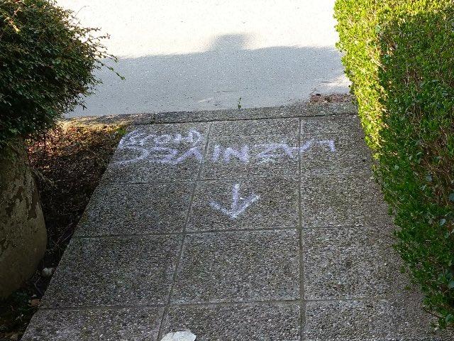 Neznanec popisal dohod pred hišo ministra Hojsa