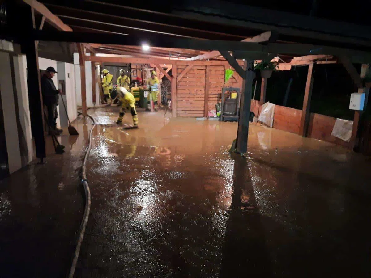 Na območju Mislinje plaz ogrozil stanovanjsko hišo