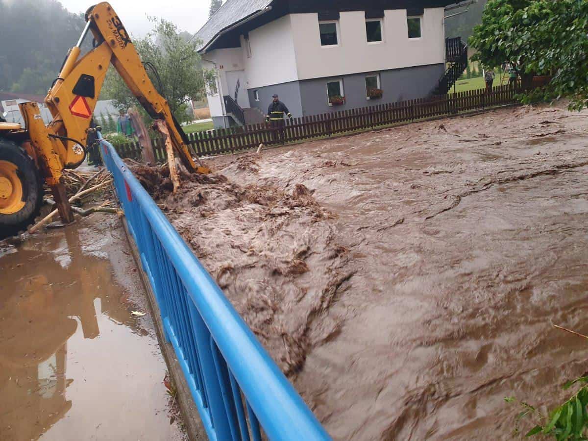 To so posledice včerajšnjega neurja na območju Slovenj Gradca