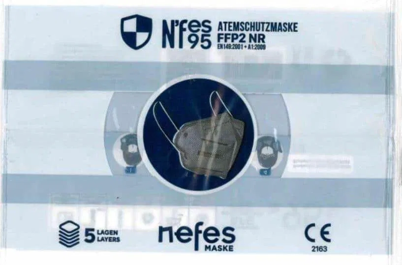 Odpoklic zaščitne maske FPP2 Nefes Maske