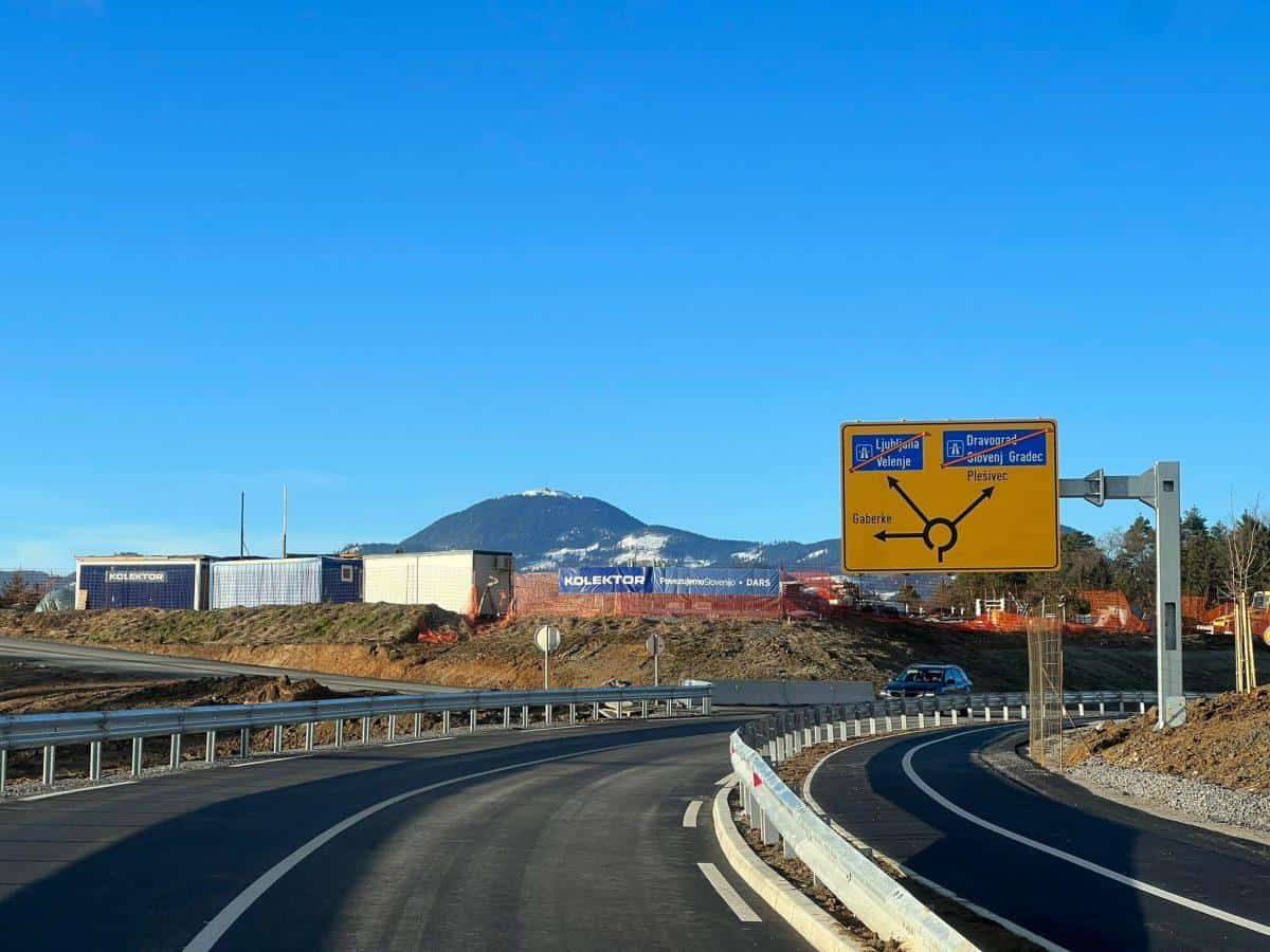 VIDEO: Takole izgleda razcep Gaberke nad Koroško hitro cesto, ki je danes bil predan v uporabo