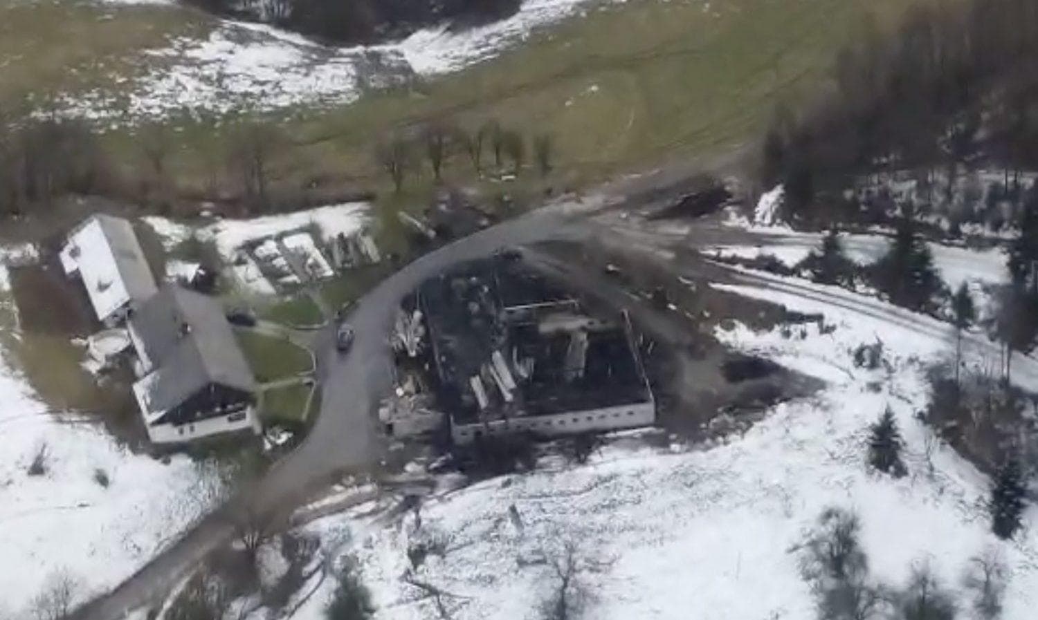 VIDEO IZ ZRAKA: To so posledice požara v Vuzenici