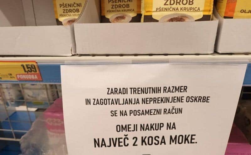Nekatere trgovine omejile nakupe določenih izdelkov