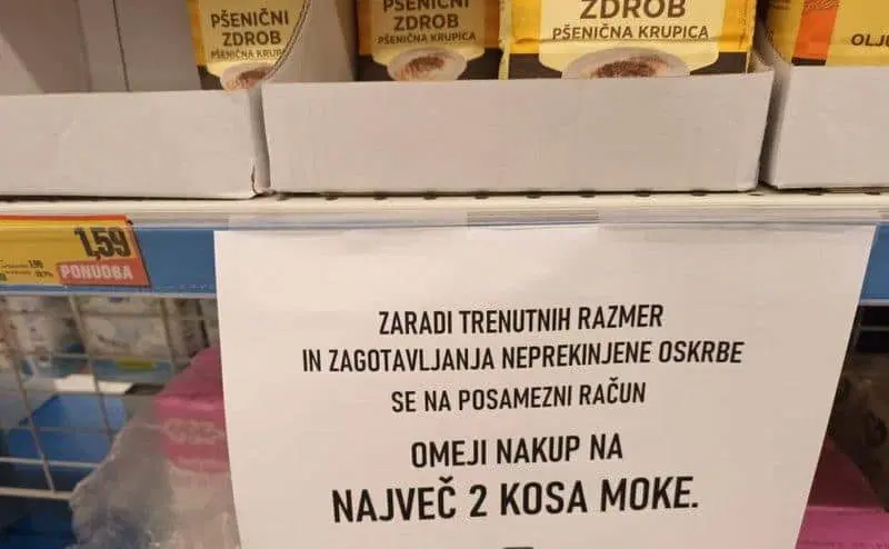 Nekatere trgovine omejile nakupe določenih izdelkov