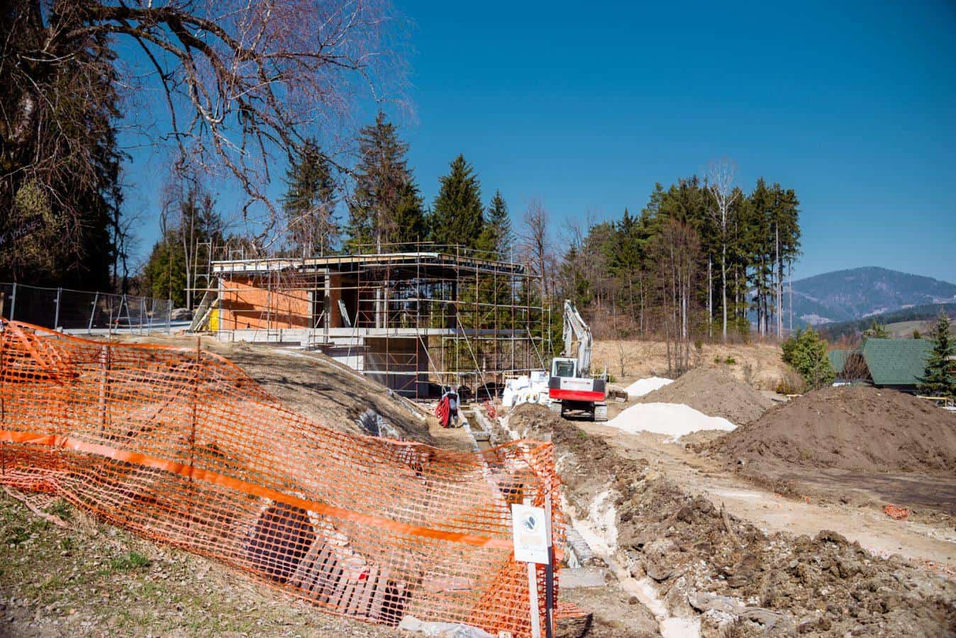 Na območju Rimskega vrelca so gradbena dela v polnem teku