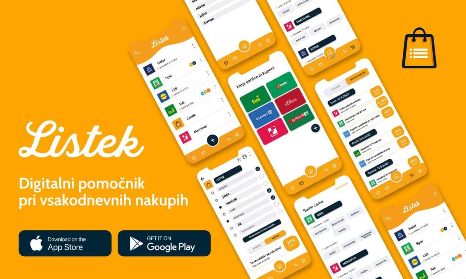Spoznajte novo mobilno aplikacijo Listek