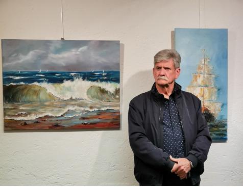 V Inforpisarni Dravograd so na ogled likovna dela Mirka Vodopivca iz Sečovelj (FOTO)