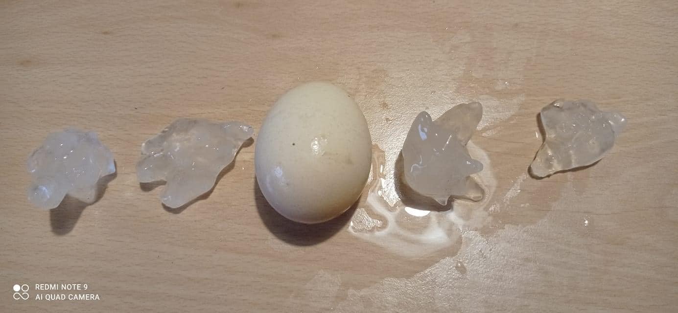 Nad severno polovico Slovenije močnejši nalivi, v Celju opoldne neurje s točo (FOTO)