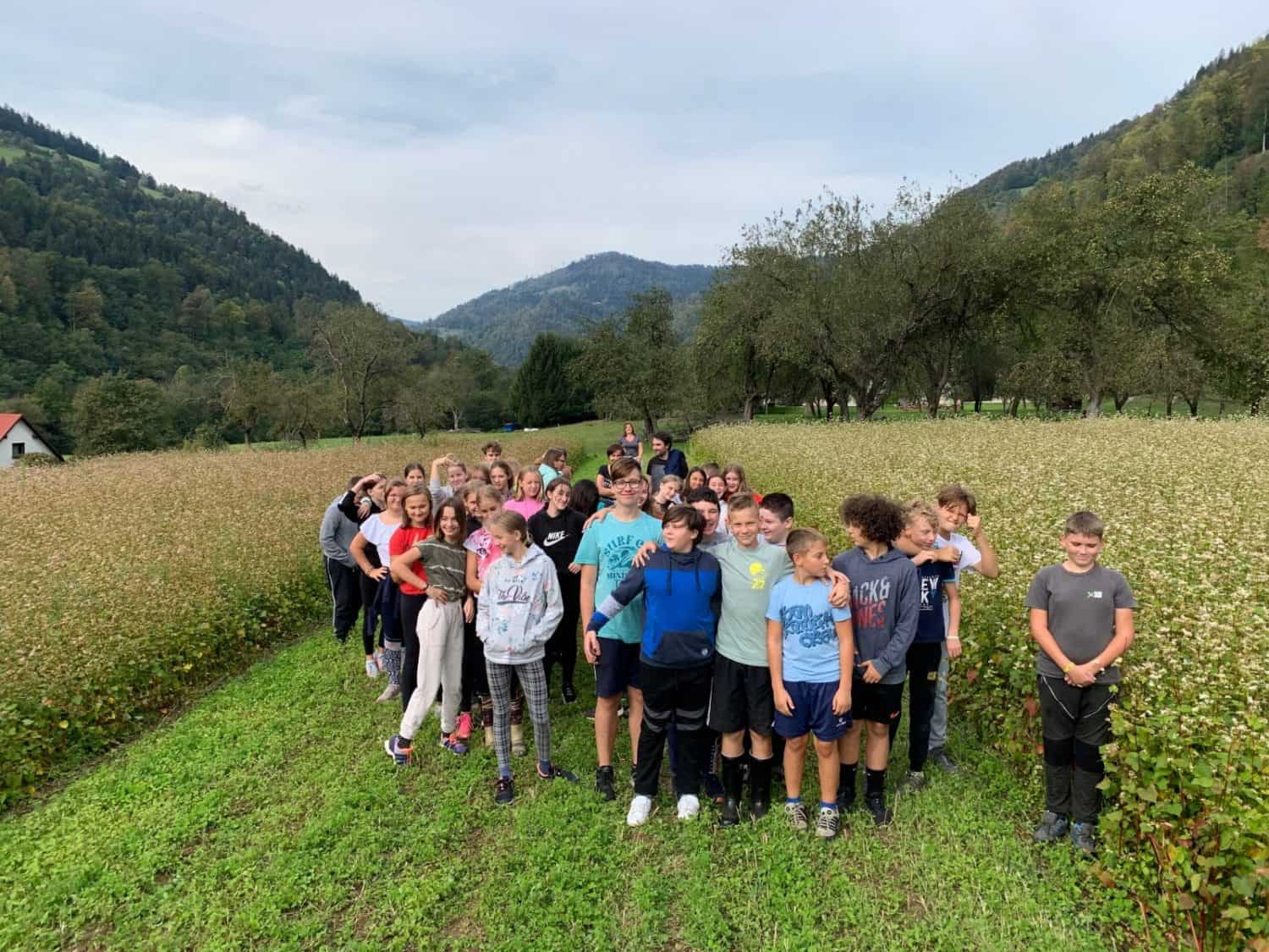 Dravograjski učenci spoznali tehnologijo pridelave ajde in okušali ajdove jedi (FOTO)
