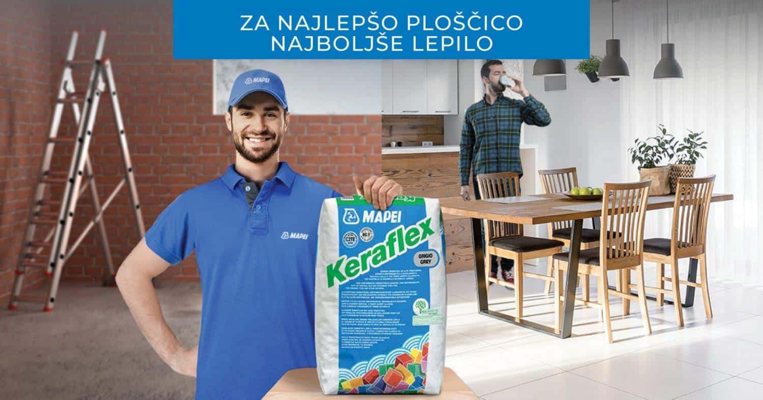 Keraflex Maxi S1 visoko zmogljivo cementno lepilo iz družine Keraflex