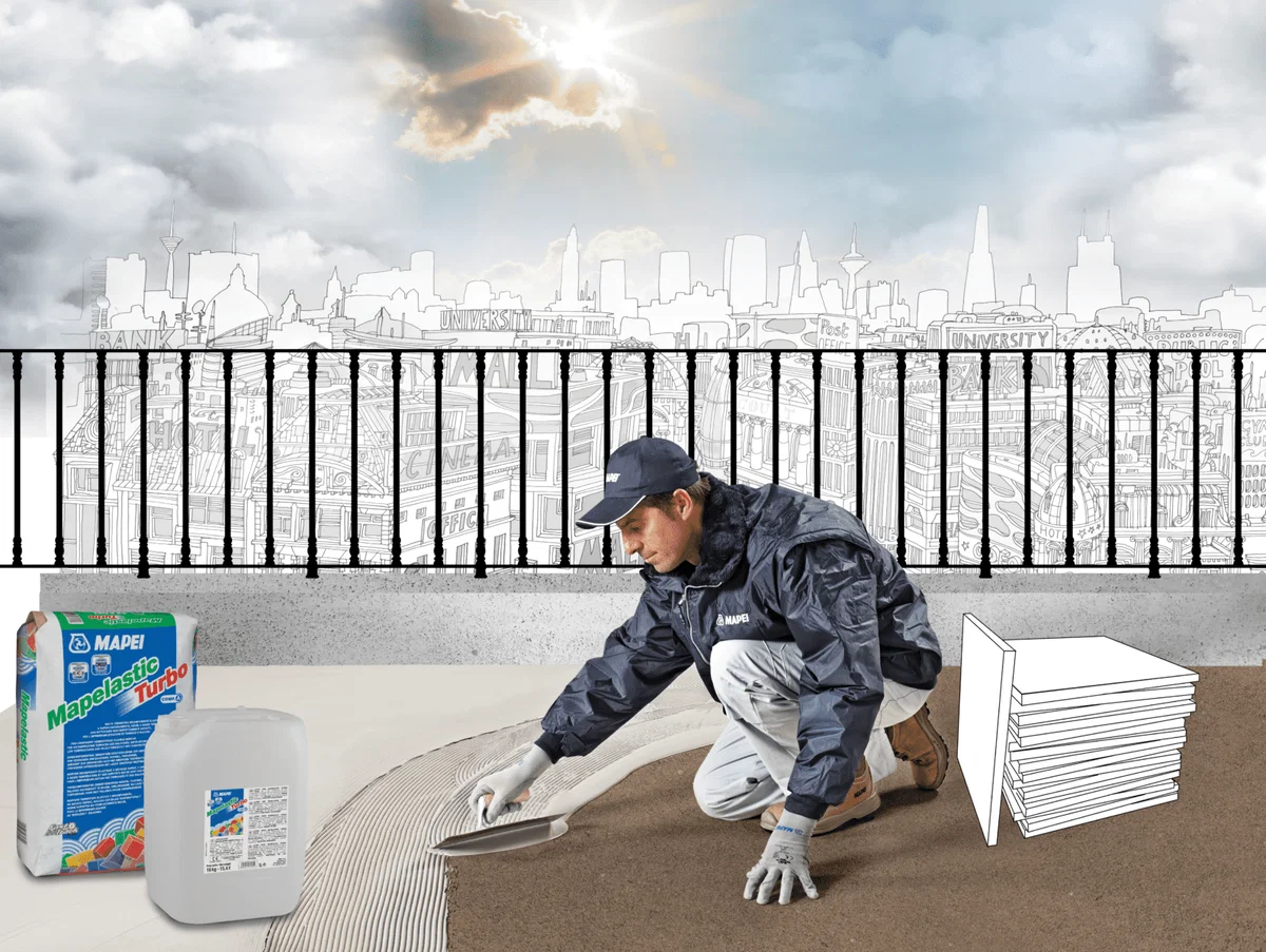 Hitra izvedba hidroizolacije tudi pri nižjih temperaturah - MAPELASTIC TURBO