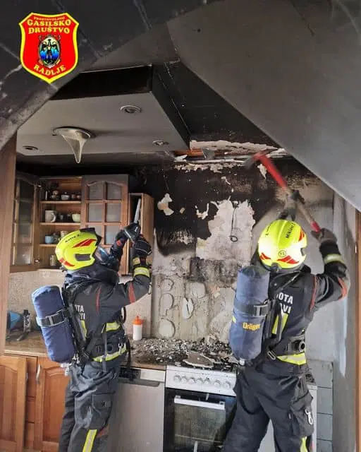 Na območju Radelj ob Dravi zagorelo v kuhinji