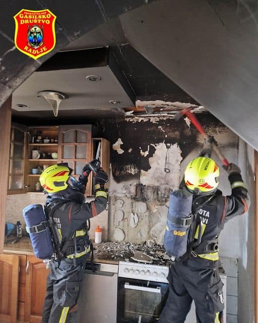 Na območju Radelj ob Dravi zagorelo v kuhinji
