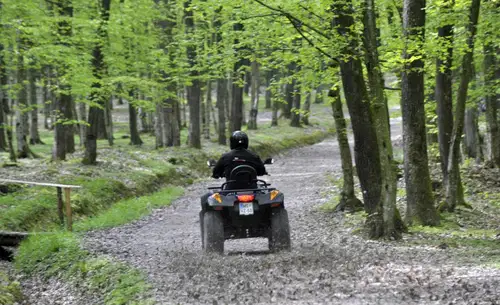V Slovenj Gradcu sta trčila avto in štirikolesnik