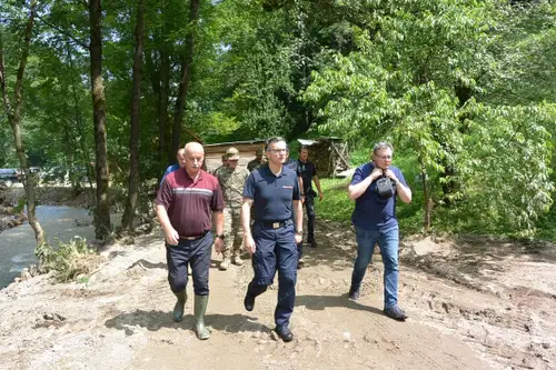 Marjan Šarec po neurju v Slovenj Gradcu obljubil pomoč
