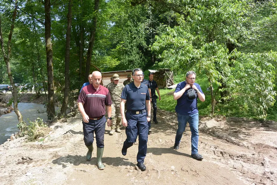 Marjan Šarec po neurju v Slovenj Gradcu obljubil pomoč