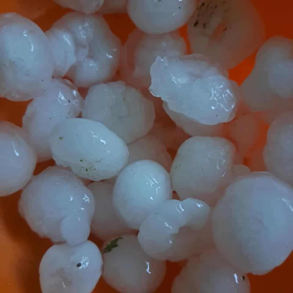 Včerajšnje neurje postreglo s točo, toča tudi danes