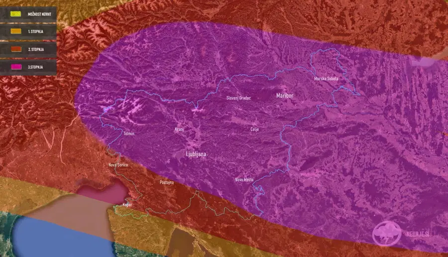 Za Koroško izdali najvišjo 3. stopnjo nevarnosti