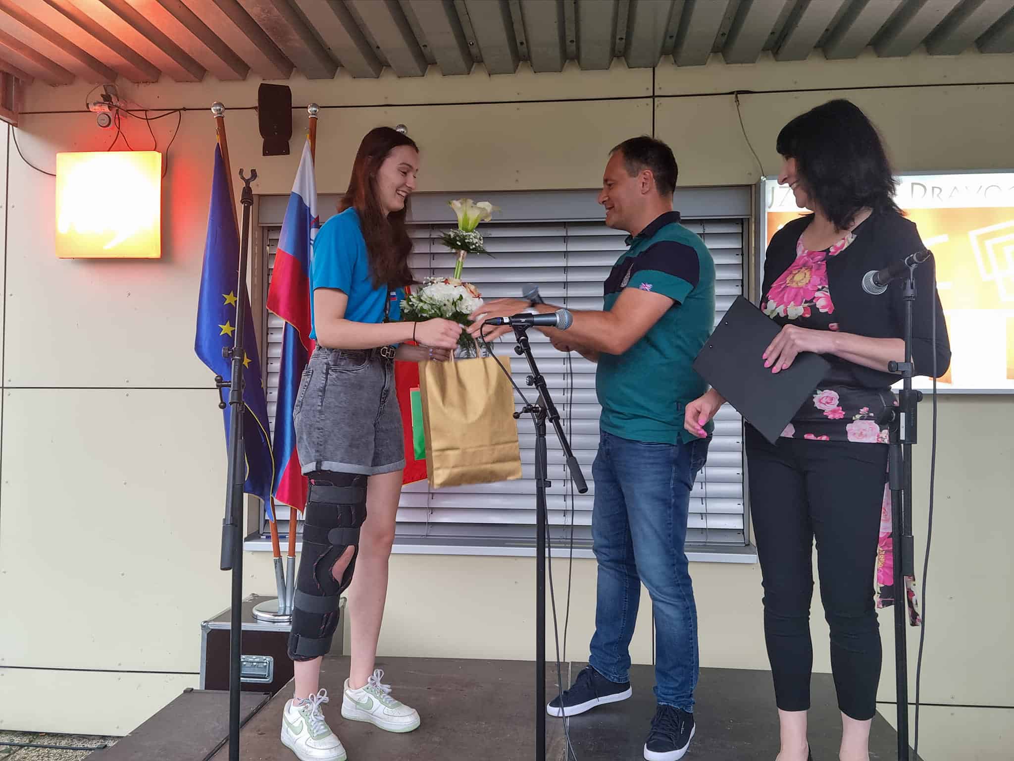 V Dravogradu je potekal sprejem Evropske prvakinje v košarki Ule Krenk (FOTO)