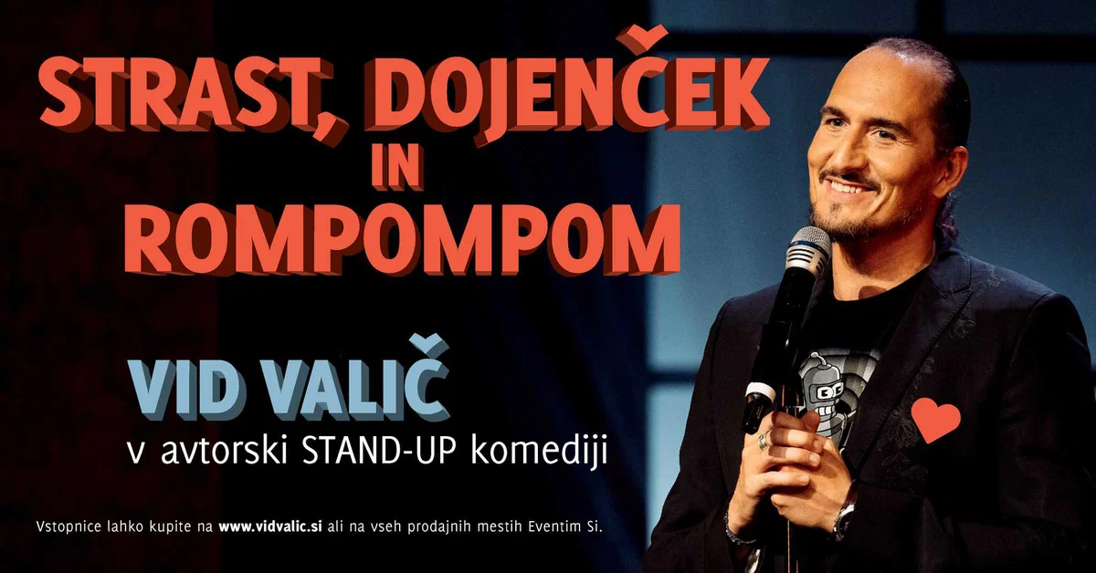 Na Prevaljah vas bo s komedijo "Strast, dojenček in rompompom" do solz nasmejal Vid Valič