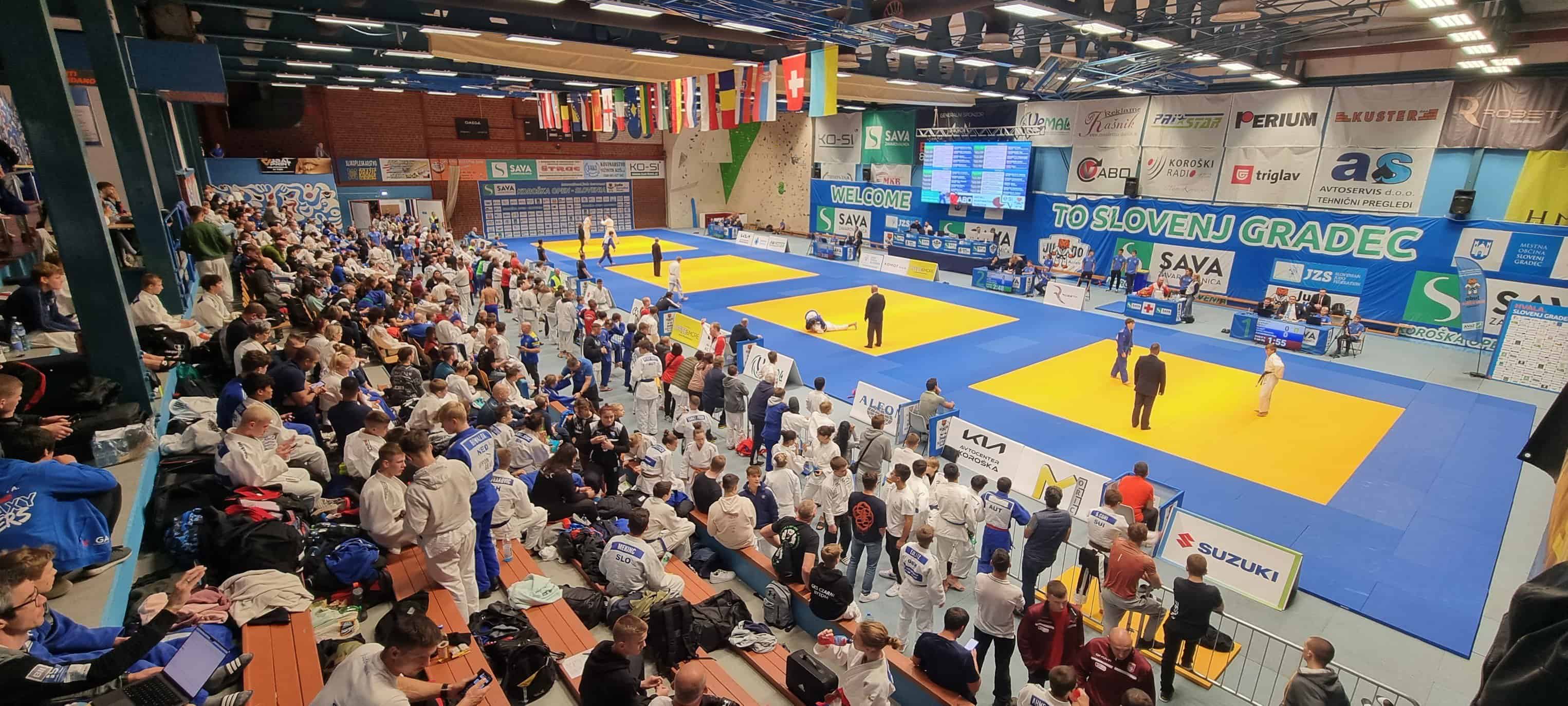 Tekmovanje v judu "Zavarovalnica Sava" Koroška Open 2023 poteka ta vikend v Slovenj Gradcu