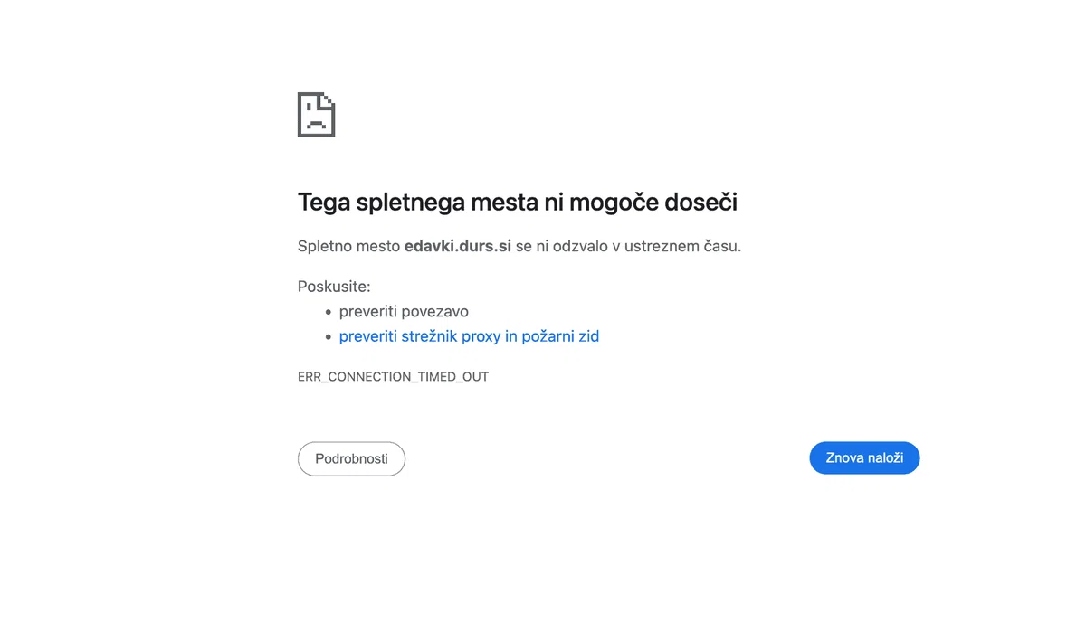 Nekatera spletna mesta državnih ustanov začasno nedostopna