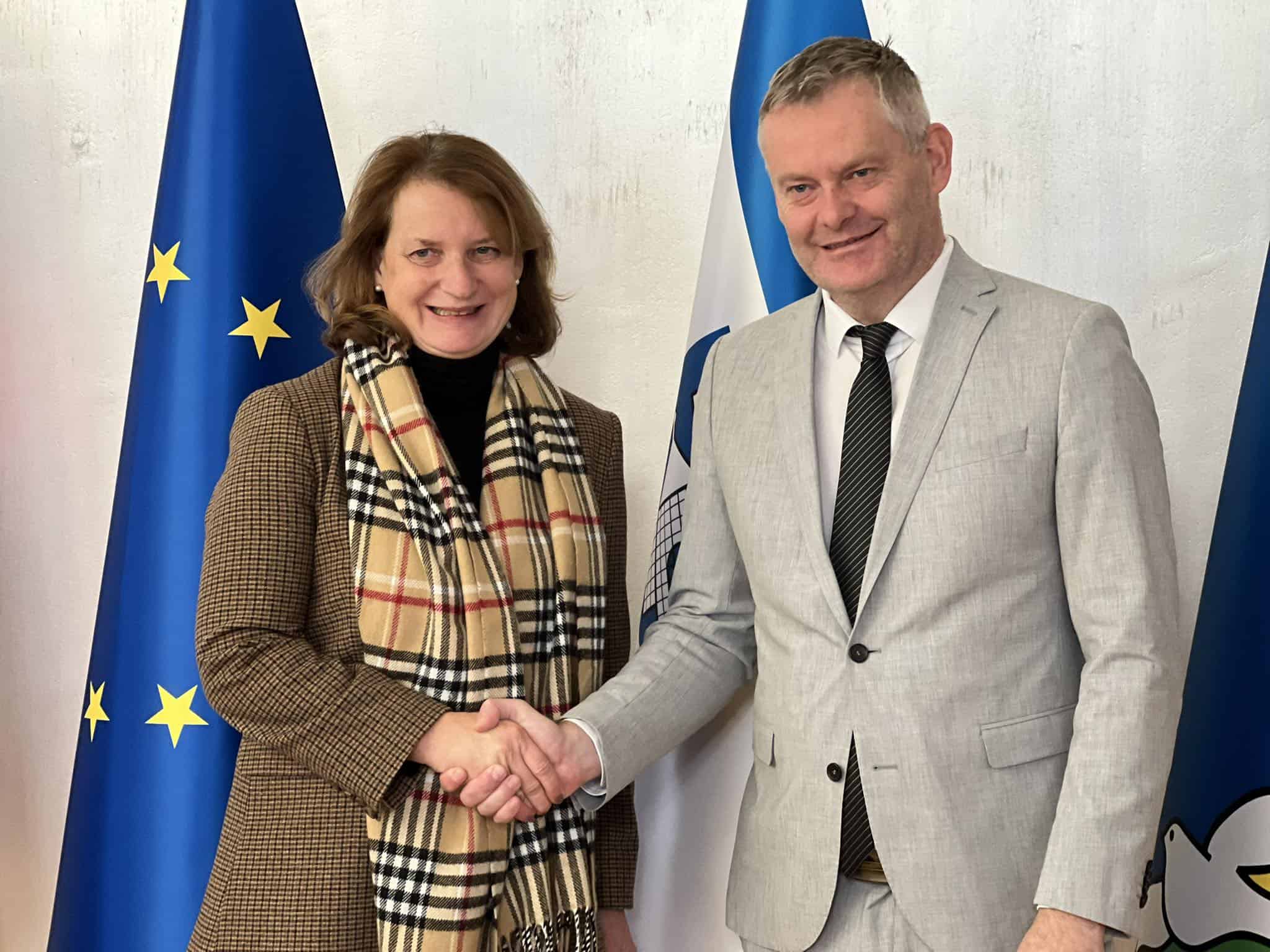 Veleposlanica Avstrije v Sloveniji se je danes sestala z županom Kluglerjem