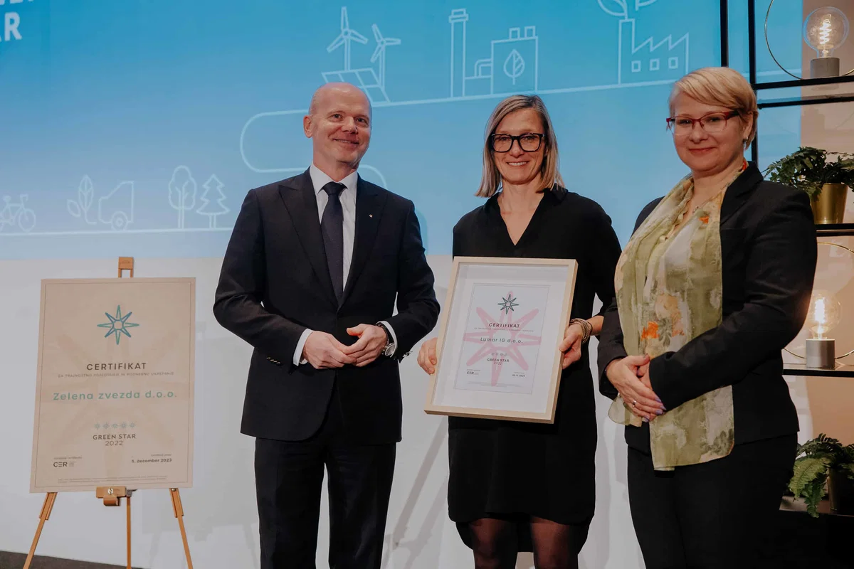 Lumar že drugič prejemnik certifikata Green Star