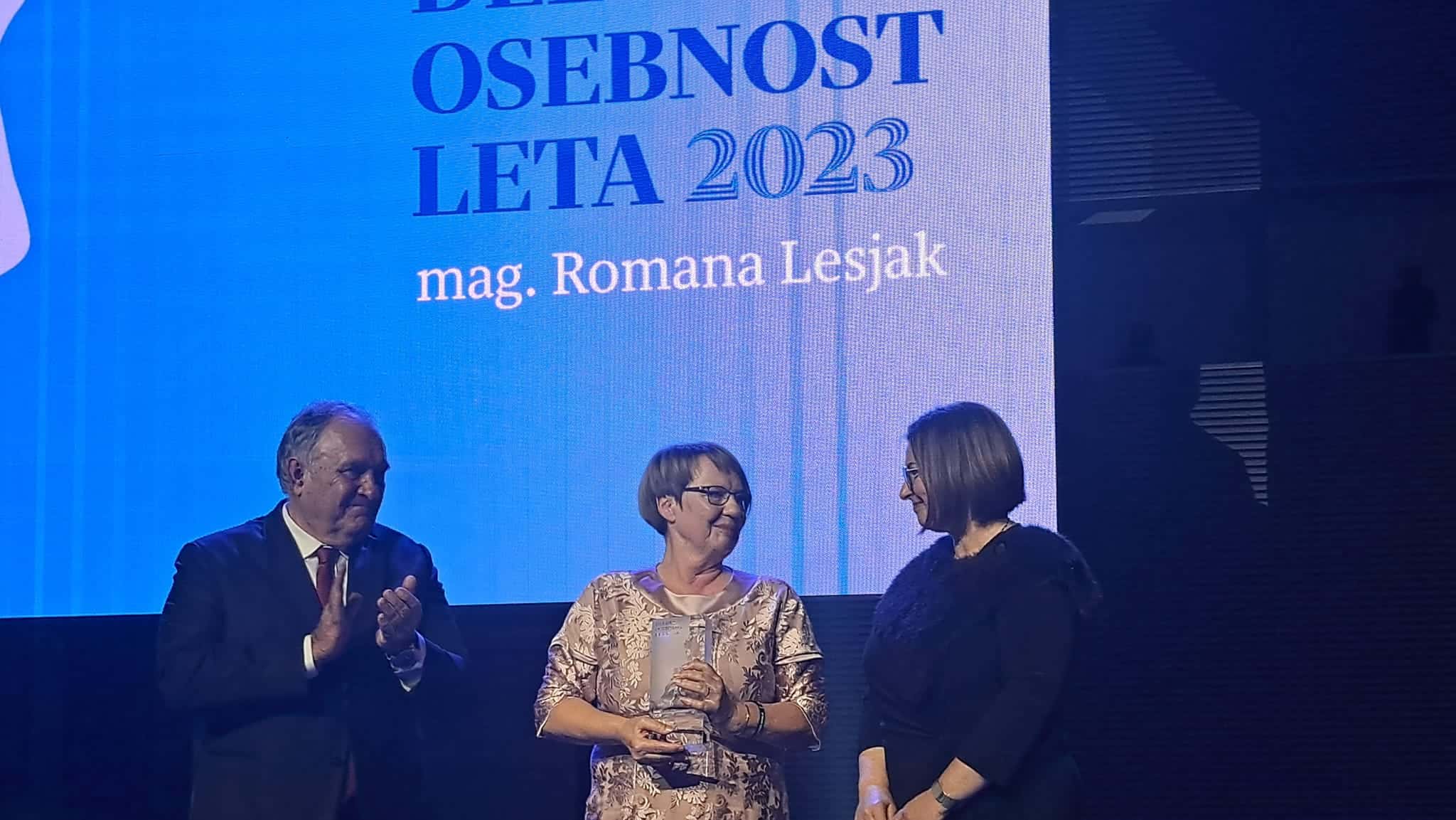 Delova osebnost leta 2023 je postala Romana Lesjak