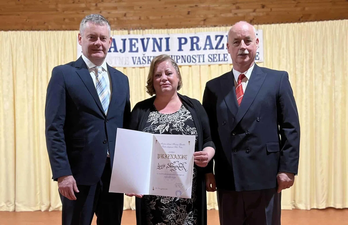 Lucija Slemenšek je prejemnica priznanja Vaške skupnosti Sele-Vrhe
