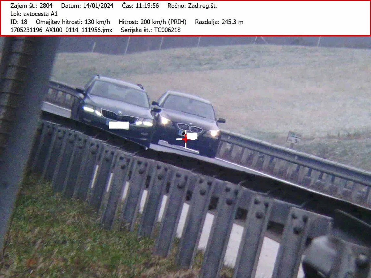 Na avtocesti vozil 200 km/h
