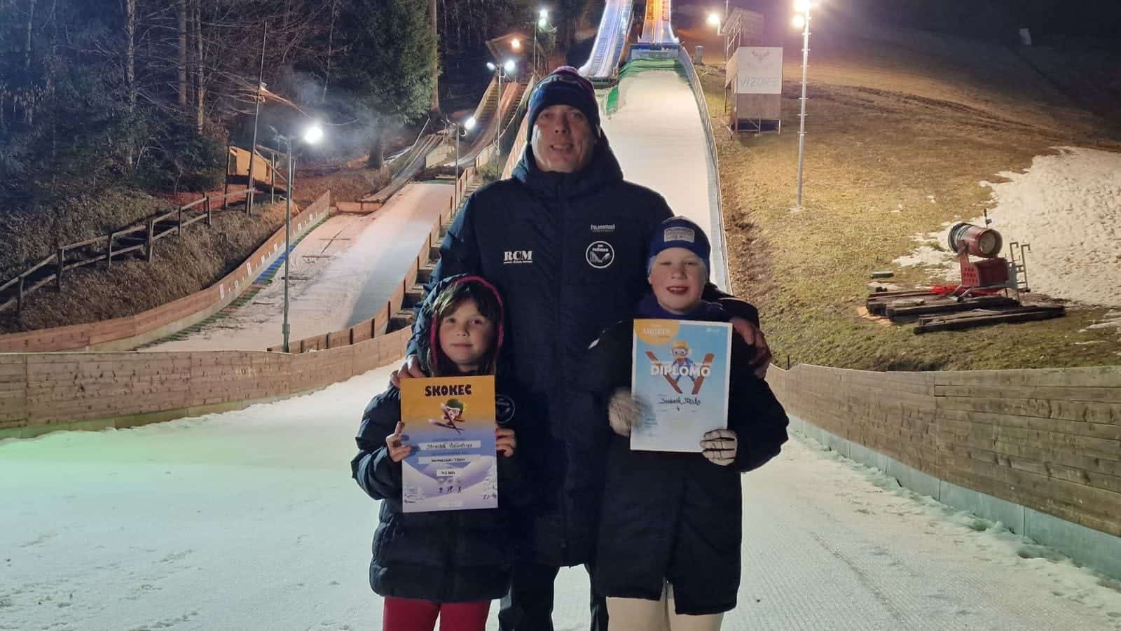 Odličen zaključek tekmovanj smučarskih poletov za Maksa in Valentino