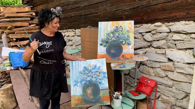 Slikarsko srečanje koroških likovnikov na Grajski bajti