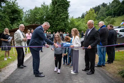 FOTO: V Golavabuki otvorili prvo cesto v okviru poplavne sanacije