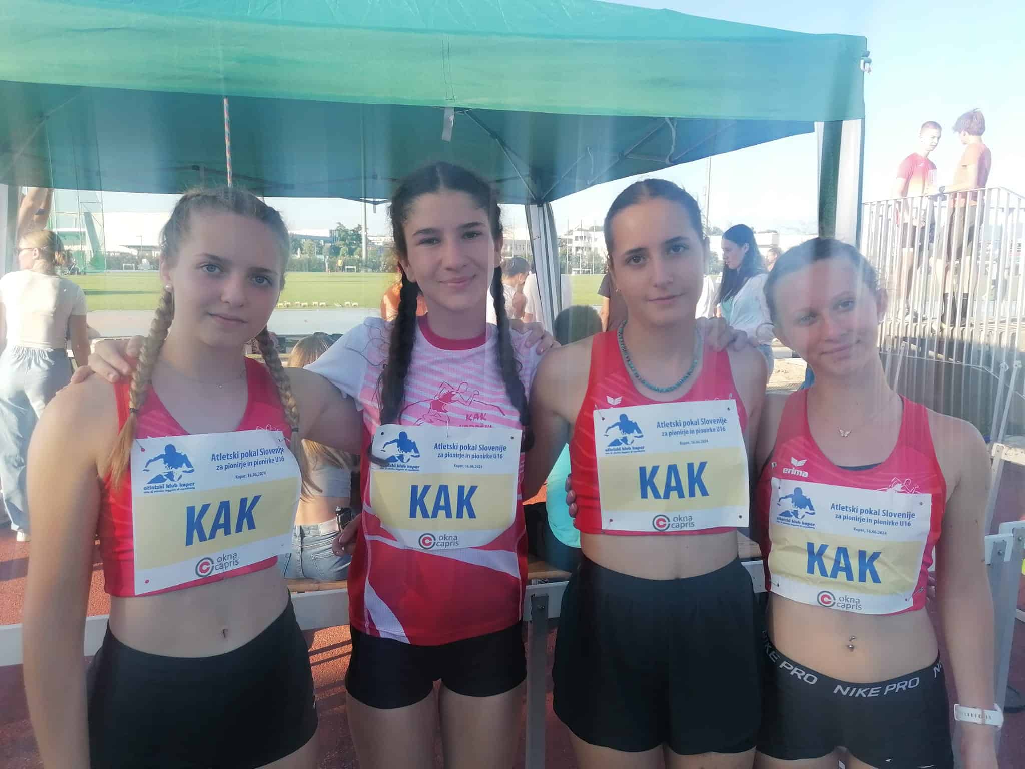 Uspešen nastop pionirk na Atletskem pokalu Slovenije v Kopru