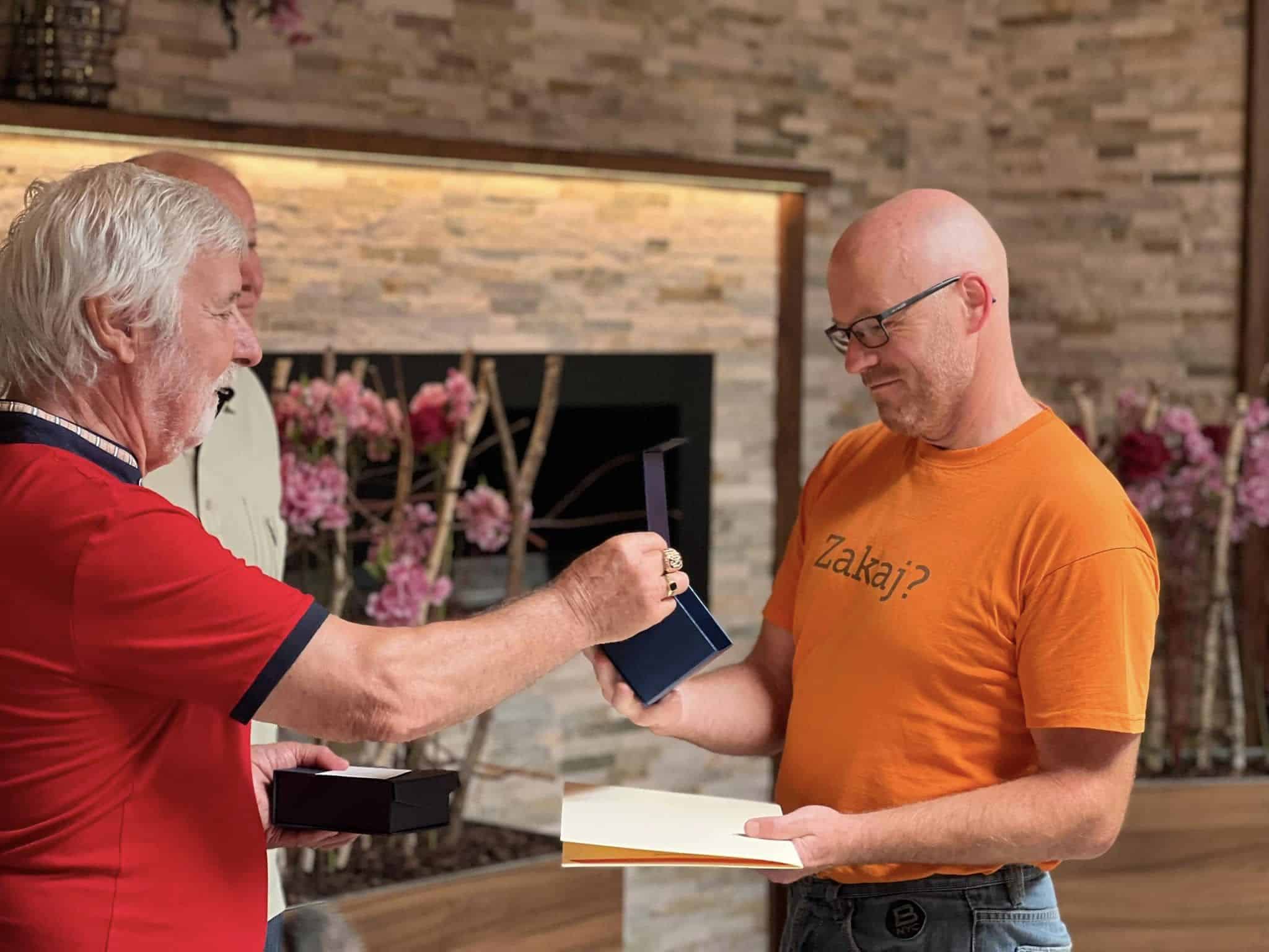 V Slovenj Gradcu sprejem za krvodajalce. Ignac Prot kri daroval kar 112-krat