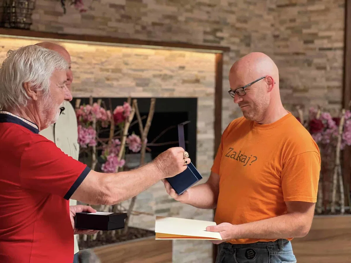 V Slovenj Gradcu sprejem za krvodajalce. Ignac Prot kri daroval kar 112-krat