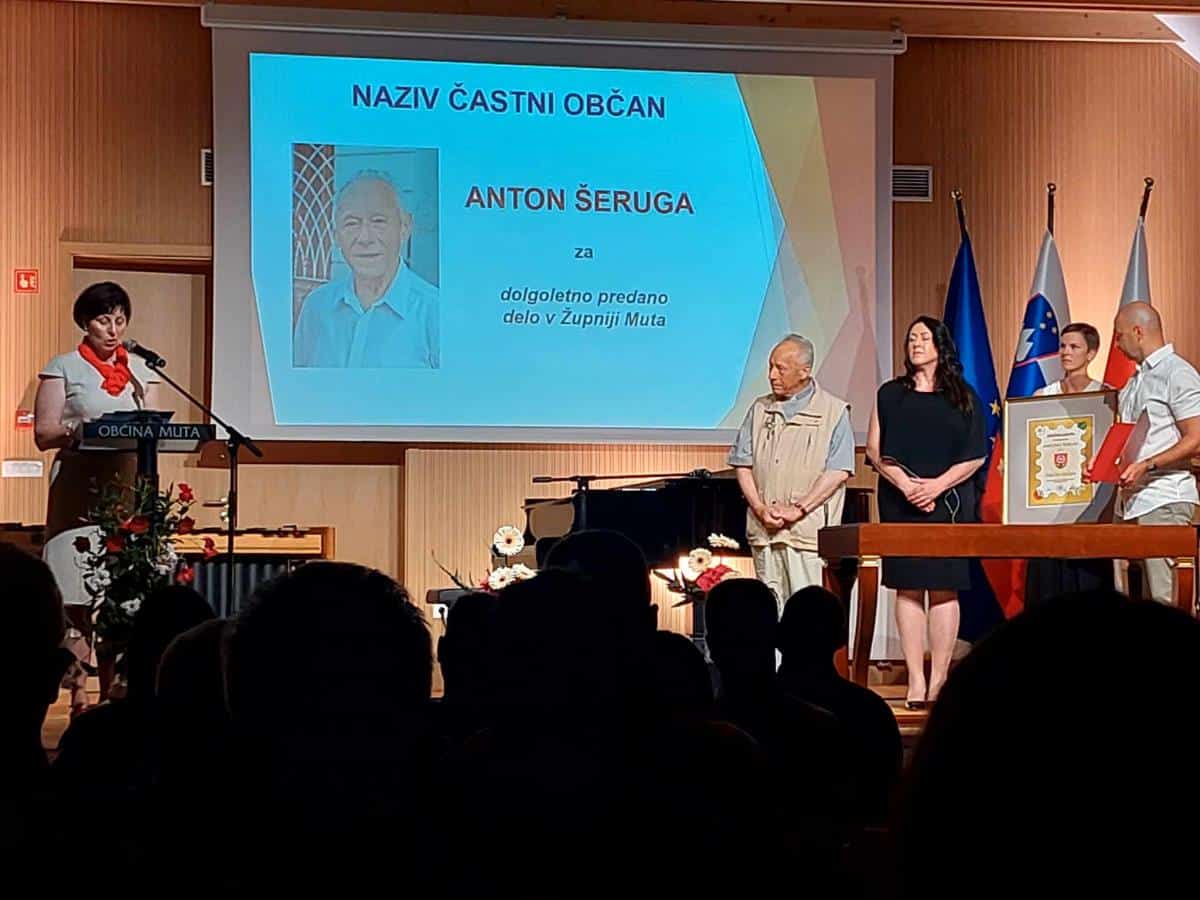 Častni občan Mute je duhovnik Anton Šeruga. Praznovanja ob občinskem prazniku se nadaljujejo (FOTO)