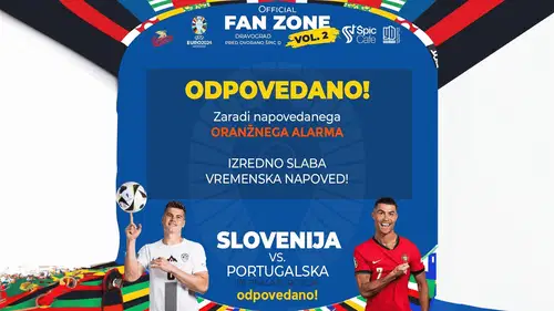 Open air ogled tekme pred dvorano Špic D zaradi slabe vremenske napovedi odpovedan