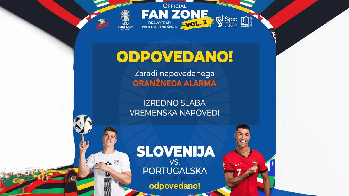 Open air ogled tekme pred dvorano Špic D zaradi slabe vremenske napovedi odpovedan