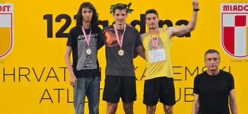 Uspešni nastopi atletov na Mednarodnem mitingu v Zagrebu. Anže Verbovšek na zmagovalnih stopničkah