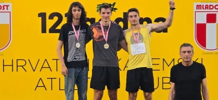 Uspešni nastopi atletov na Mednarodnem mitingu v Zagrebu. Anže Verbovšek na zmagovalnih stopničkah