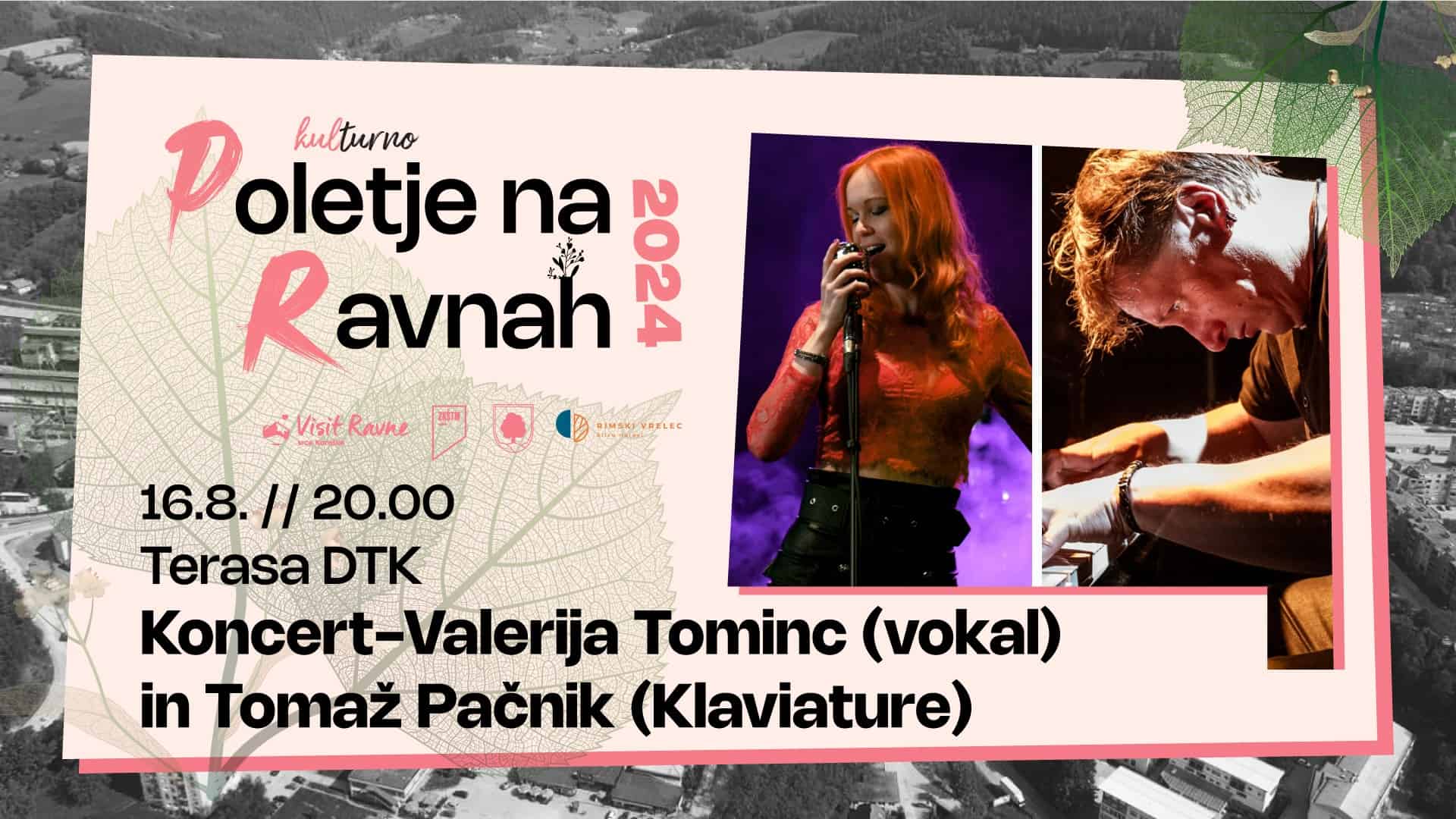 Glasbeni petek na terasi DTK: koncert Valerije Tominc in Tomaža Pačnika