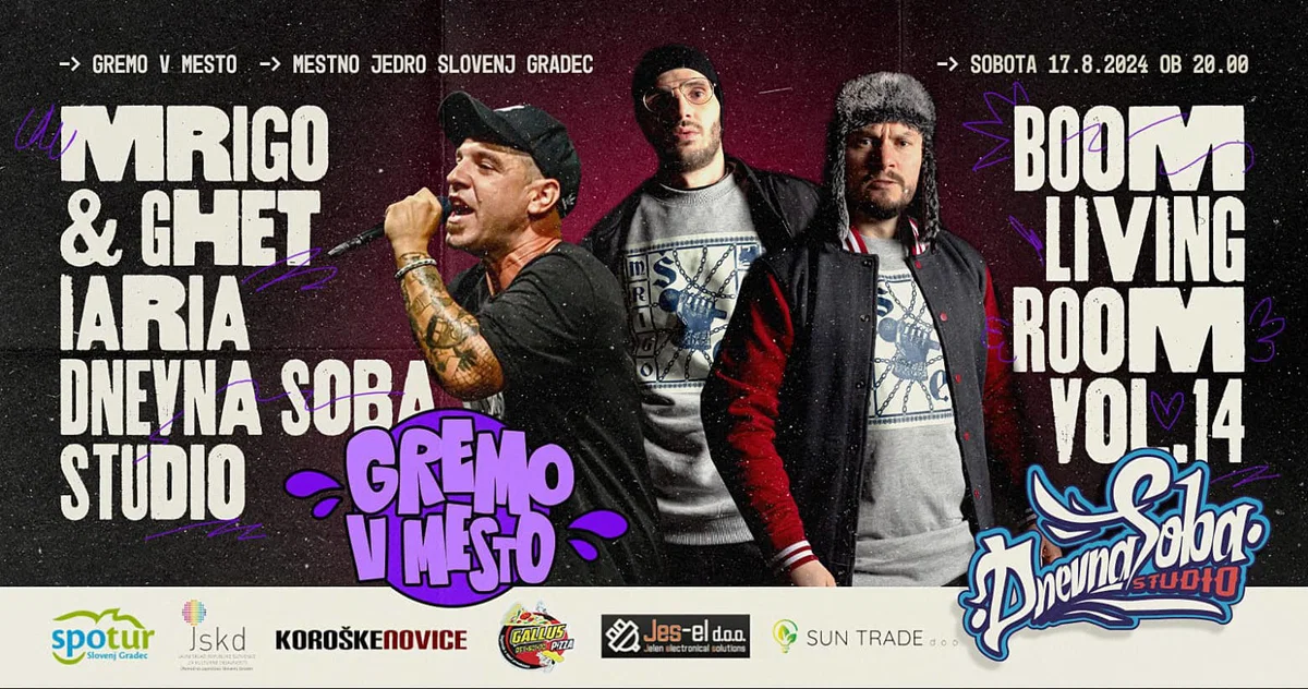 Hip Hop večer v mestnem jedru Slovenj Gradca: Mrigo in Ghet v živo