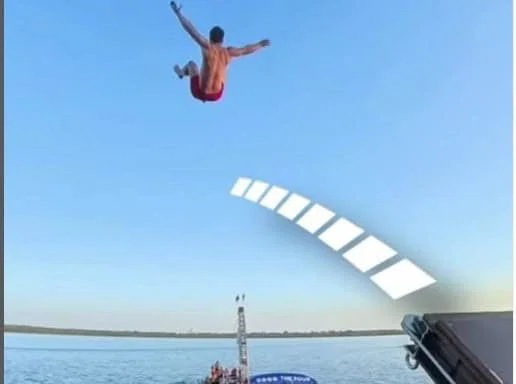 Neverjetno: S topom Dunking Devils človek poletel 43 metrov (VIDEO)