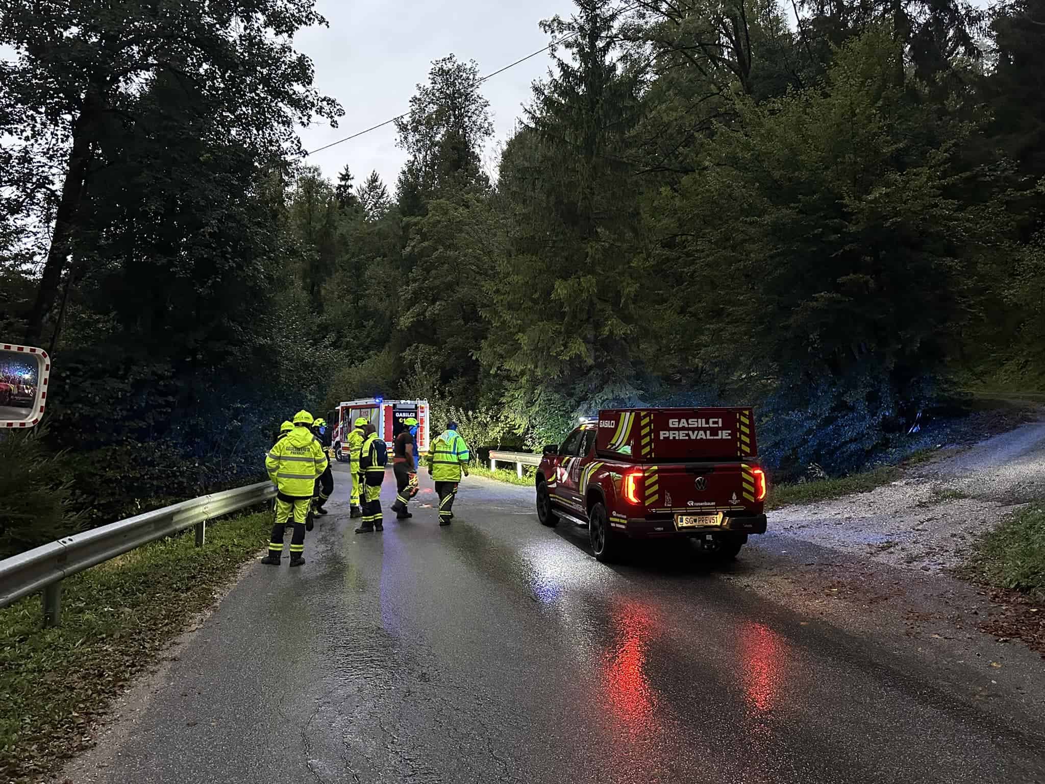 Na Lešah posredovali gasilci zaradi podrtega drevesa