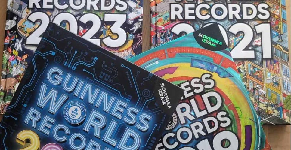 Guinnessova knjiga rekordov 2025 s sedmimi novimi slovenskimi rekordi, med njimi tudi Janja Garnbret