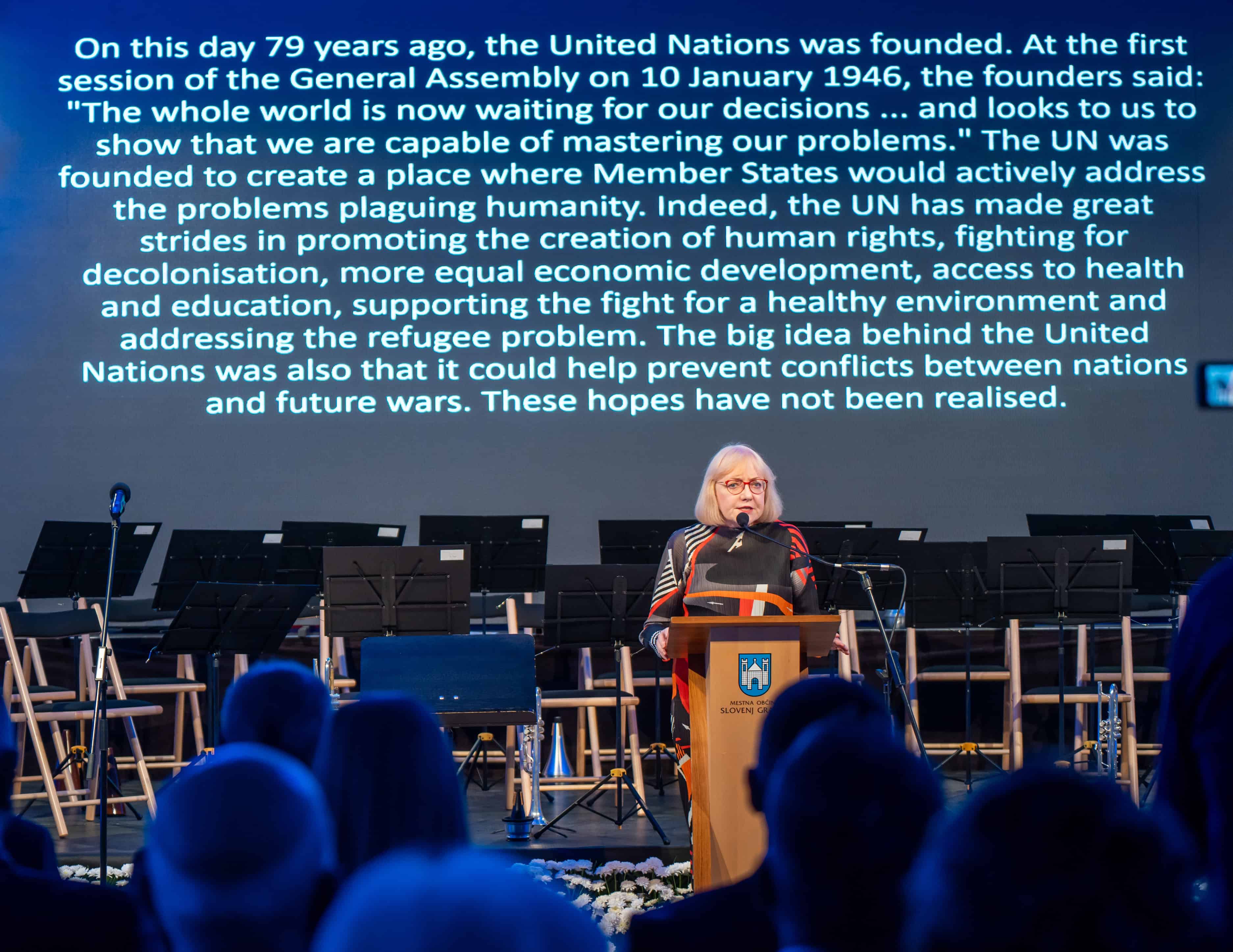 FOTO: V Slovenj Gradcu je potekala osrednja proslava ob dnevu OZN, kjer so predstavili nov predlog o človekovi pravici