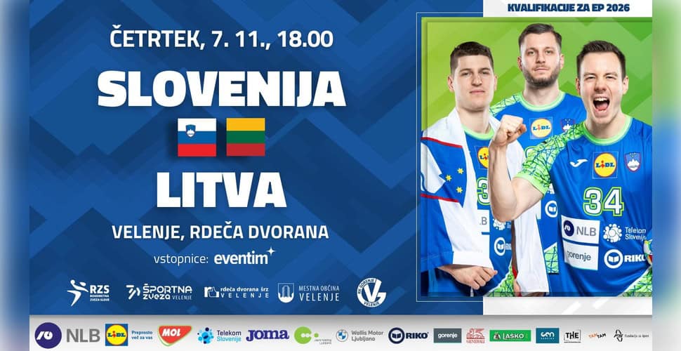 Podprite slovenske rokometaše v Velenju